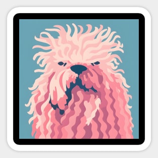 70s Puli Vibes: Pastel Pup Parade Sticker